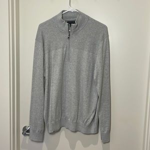 Banana Republic Heather gray quarter zip sweater men’s large